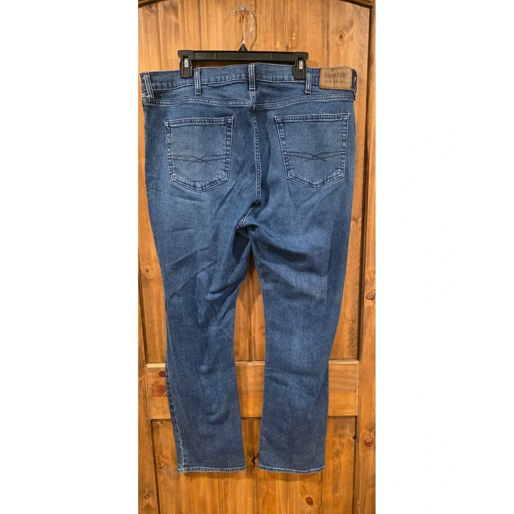 Signature by Levi Strauss & Co. Straight Jeans Mens W40‎ L32 Blue Denim Athletic